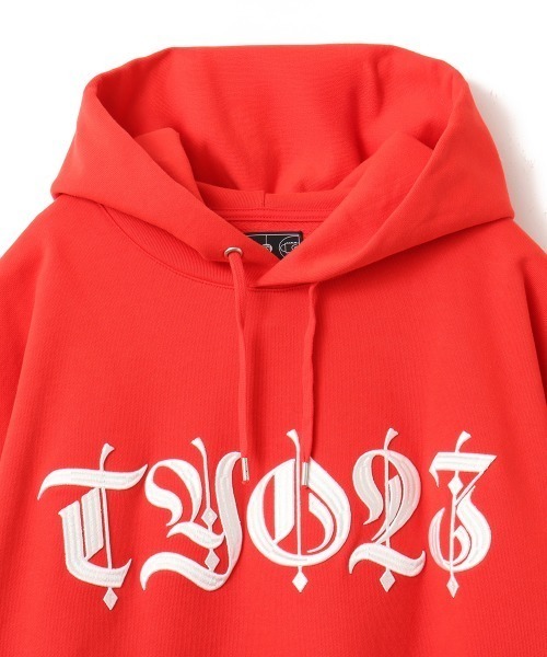 TOKYO 23(トウキョウニジュウサン)の「TOKYO 23 EMBROIDERY SWEAT HOODIE / トウキョウ 23 エンブロイダリー スウェット フーディ(パーカー・メンズ・ブラック/レッド・XL/L/M/XXL)」の8枚目の写真