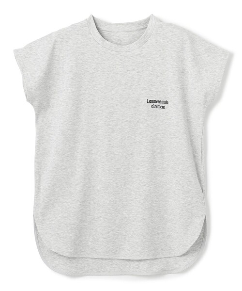 UNFILO（アンフィーロ）の「【新色追加】BEAUTY FORM-Tコットン ロゴフレンチT（Tシャツ/カットソー・レディース・グレー系1/ホワイト系2/ホワイト系1/ライトグレー系1/ベージュ系1/ネイビー系1/ダークブラウン系3/ライトグレー系2/ホワイト系3/ブラック系2・SMALL/MEDIUM/LARGE）」の14枚目の写真