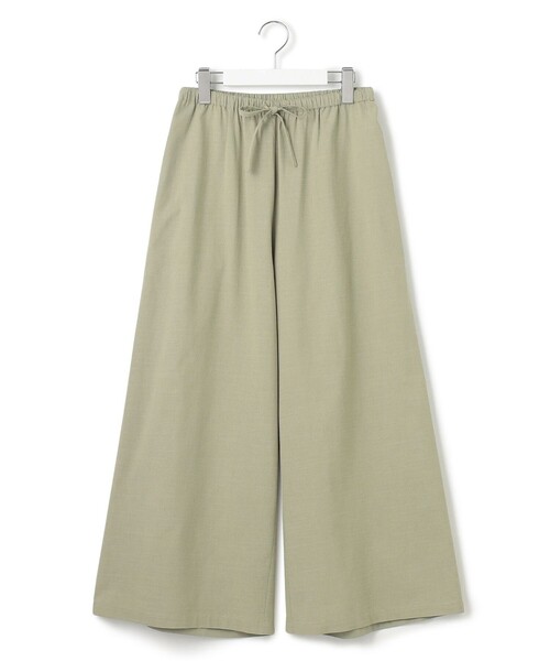 J.PRESS YORK STREET(ジェイプレスヨークストリート)の「【WOMEN】リネンライクリラックス ワイドパンツ(その他パンツ・レディース・グレー系/ライトグリーン系/ネイビー系/ダルブルー系/ブラック系3・F)」の3枚目の写真