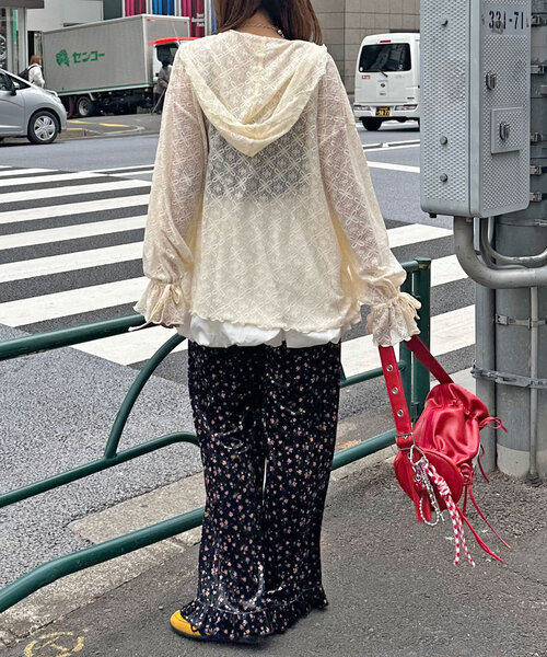 CIAOPANIC tシャツ レースメローフーディートップス レディース