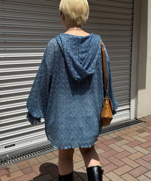 セール】レースメローフーディートップス（Tシャツ/カットソー