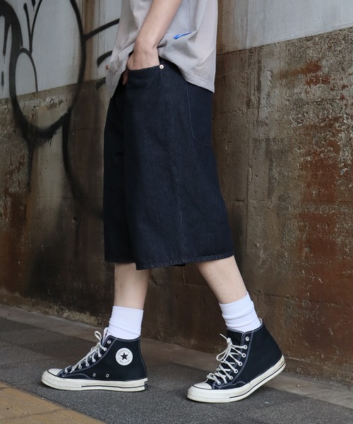 FIRST DOWN（ファーストダウン）の「【FIRST DOWN/ファーストダウン】BAGGY FIT SHORT JEAN/ バギーフィット ショートジーン（デニムパンツ・メンズ・ネイビー/ライトブルー/ブラック・XL/L/M）」の16枚目の写真