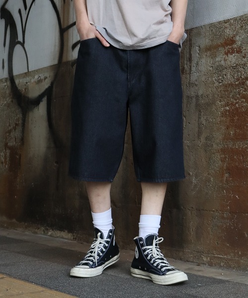FIRST DOWN（ファーストダウン）の「【FIRST DOWN/ファーストダウン】BAGGY FIT SHORT JEAN/ バギーフィット ショートジーン（デニムパンツ・メンズ・ネイビー/ライトブルー/ブラック・XL/L/M）」の17枚目の写真