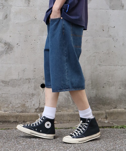FIRST DOWN（ファーストダウン）の「【FIRST DOWN/ファーストダウン】BAGGY FIT SHORT JEAN/ バギーフィット ショートジーン（デニムパンツ・メンズ・ネイビー/ライトブルー/ブラック・XL/L/M）」の12枚目の写真