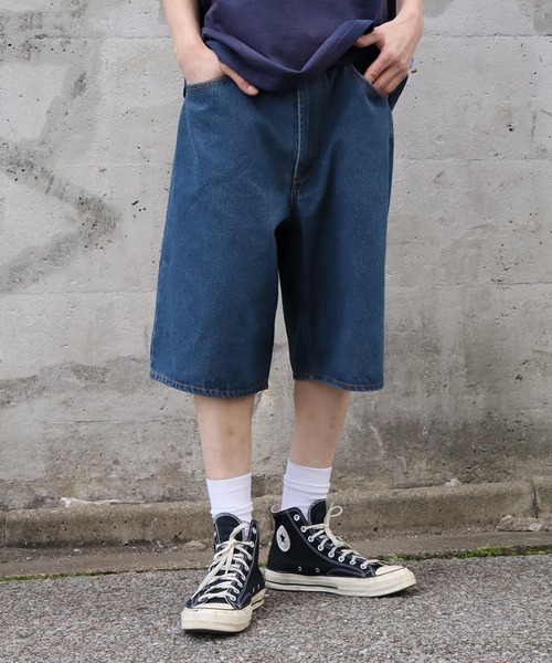 FIRST DOWN（ファーストダウン）の「【FIRST DOWN/ファーストダウン】BAGGY FIT SHORT JEAN/ バギーフィット ショートジーン（デニムパンツ・メンズ・ネイビー/ライトブルー/ブラック・XL/L/M）」の11枚目の写真