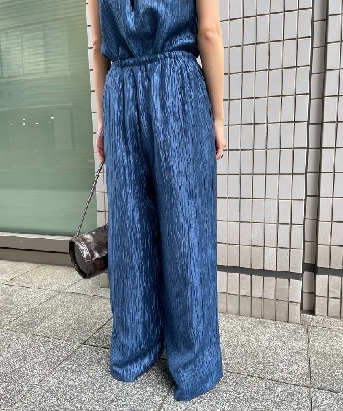 AIC.（エーアイシー）の「ビンテージサテンイージーパンツ/セットアップ可能（その他パンツ・レディース・グレイッシュベージュ/ネイビー・FREE）」の6枚目の写真