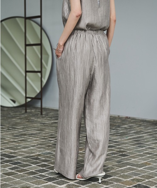 AIC.（エーアイシー）の「ビンテージサテンイージーパンツ/セットアップ可能（その他パンツ・レディース・グレイッシュベージュ/ネイビー・FREE）」の20枚目の写真