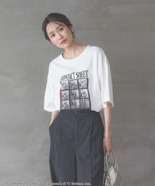 GLOBAL WORK（グローバルワーク）の「LIFE PICTURE COLLECTION＊プリントT半袖/329188（Tシャツ/カットソー・レディース・オフホワイト/ホワイト系その他6/ホワイト系その他7・MEDIUM/X-LARGE）」の17枚目の写真