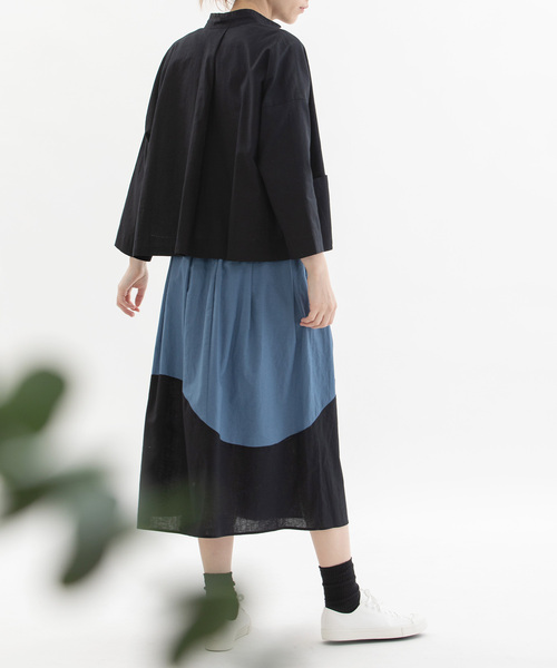 nop de nod(ノップドゥノッド)の「リネンコットンダッチカラージャケットシャツ(シャツ/ブラウス・レディース・オフホワイト/ブラック/ライトブルー/カーキ・M)」の20枚目の写真