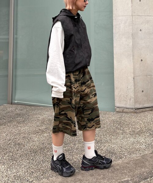 CIAOPANIC TYPY（チャオパニックティピー）の「【UNISEX】アソート柄スウェットハーフパンツ（その他パンツ・レディース・グレー/チャコールグレー/カーキ・MEDIUM/LARGE）」の8枚目の写真