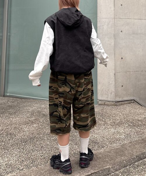 CIAOPANIC TYPY（チャオパニックティピー）の「【UNISEX】アソート柄スウェットハーフパンツ（その他パンツ・レディース・グレー/チャコールグレー/カーキ・MEDIUM/LARGE）」の9枚目の写真