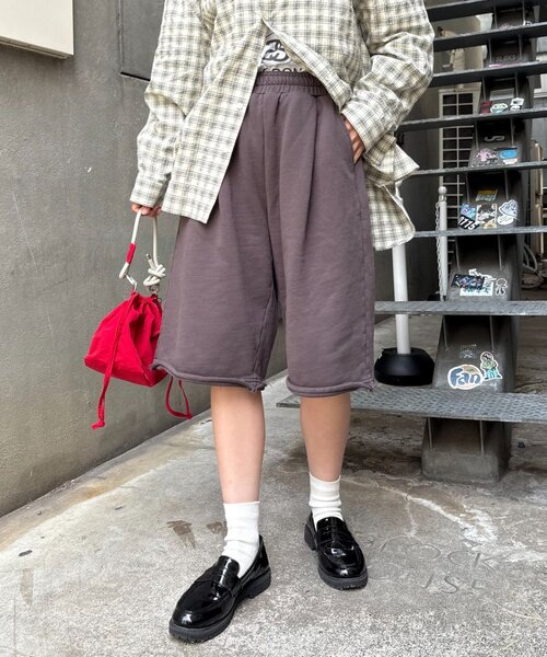 CIAOPANIC TYPY（チャオパニックティピー）の「【UNISEX】アソート柄スウェットハーフパンツ（その他パンツ・レディース・グレー/チャコールグレー/カーキ・MEDIUM/LARGE）」の16枚目の写真