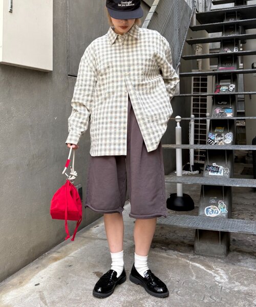 CIAOPANIC TYPY（チャオパニックティピー）の「【UNISEX】アソート柄スウェットハーフパンツ（その他パンツ・レディース・グレー/チャコールグレー/カーキ・MEDIUM/LARGE）」の22枚目の写真