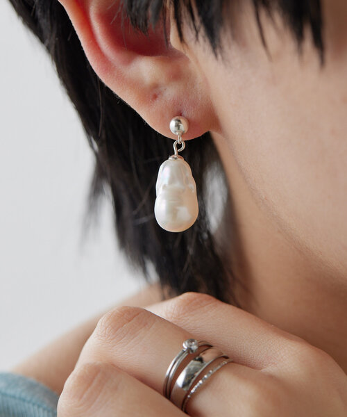 セール】【12mm】 選べるパールピアス （コットンパール