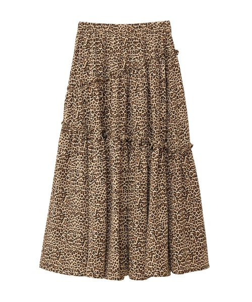 Candy Stripper（キャンディストリッパー）の「ANIMAL TIERED スカート（スカート・レディース・オフホワイト/ベージュ・FREE）」の11枚目の写真