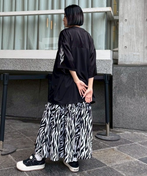 Candy Stripper（キャンディストリッパー）の「ANIMAL TIERED スカート（スカート・レディース・オフホワイト/ベージュ・FREE）」の10枚目の写真