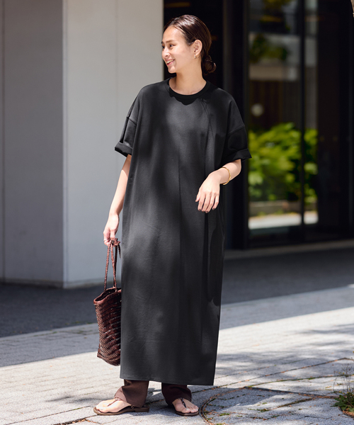 FRAMeWORK(フレームワーク)の「T-SHIRTドレス(ワンピース・レディース・ブラック/ブラウン・36/38)」の4枚目の写真