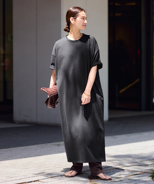 FRAMeWORK(フレームワーク)の「T-SHIRTドレス(ワンピース・レディース・ブラック/ブラウン・36/38)」の5枚目の写真