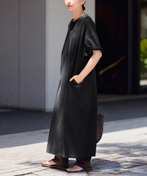 FRAMeWORK(フレームワーク)の「T-SHIRTドレス(ワンピース・レディース・ブラック/ブラウン・36/38)」の7枚目の写真