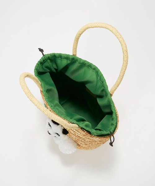 TREASURE TOPKAPI(トレジャートプカピ)の「【TREASURE TOPKAPI】アニマル カゴバッグ(トートバッグ・レディース・ピンク/イエロー/グリーン/オレンジ系その他2/オリーブドラブ・FREE)」の17枚目の写真