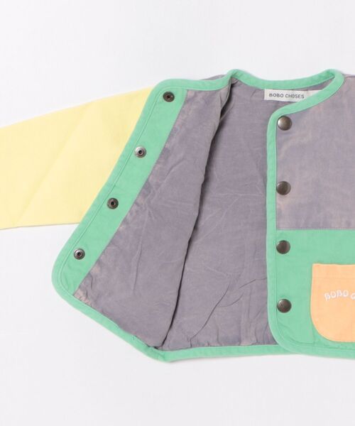 BOBO CHOSES(ボボショーズ)の「Color block woven jacket(ノーカラージャケット・キッズ・マルチ・24MONTH/18MONTH/12MONTH/9MONTH/6MONTH)」の7枚目の写真