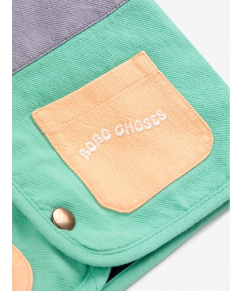 BOBO CHOSES(ボボショーズ)の「Color block woven jacket(ノーカラージャケット・キッズ・マルチ・24MONTH/18MONTH/12MONTH/9MONTH/6MONTH)」の4枚目の写真
