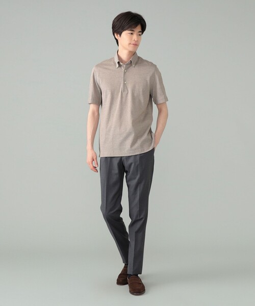 BRILLA per il gusto（ブリッラペルイルグースト）の「【別注】GUY ROVER / ボタンダウン カノコ メランジ ポロシャツ（ポロシャツ・メンズ・インディゴブルー/ブラウン系その他4・L/M/S/XS/XL）」の3枚目の写真