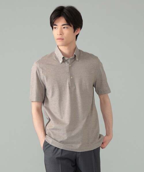 BRILLA per il gusto（ブリッラペルイルグースト）の「【別注】GUY ROVER / ボタンダウン カノコ メランジ ポロシャツ（ポロシャツ・メンズ・インディゴブルー/ブラウン系その他4・L/M/S/XS/XL）」の5枚目の写真