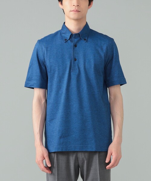 BRILLA per il gusto（ブリッラペルイルグースト）の「【別注】GUY ROVER / ボタンダウン カノコ メランジ ポロシャツ（ポロシャツ・メンズ・インディゴブルー/ブラウン系その他4・L/M/S/XS/XL）」の14枚目の写真