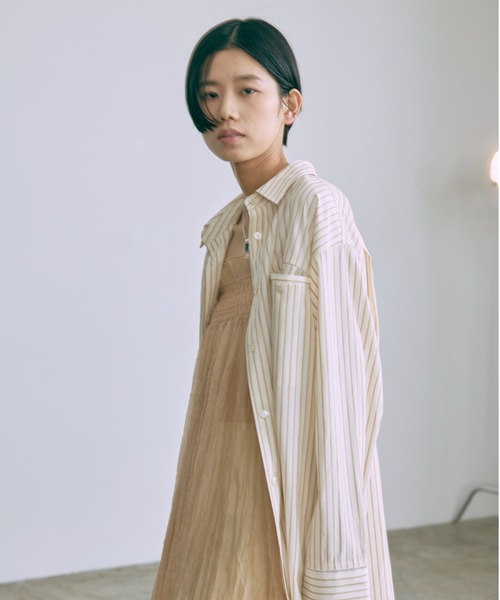 セール】Stripe Over Shirts(シャツ/ブラウス)|EN NEUME セール】Stripe Over Shirts(シャツ/ブラウス)|EN NEUME