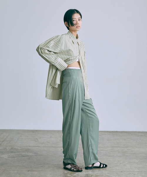 EN NEUME（エンノイム）の「Stripe Over Shirts（シャツ/ブラウス・レディース・ベージュ/ブルー/グリーン・FREE）」の20枚目の写真