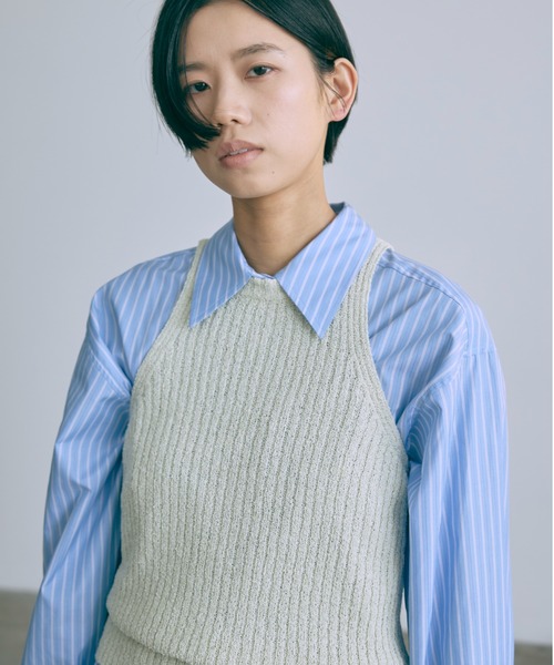 EN NEUME（エンノイム）の「Stripe Over Shirts（シャツ/ブラウス・レディース・ベージュ/ブルー/グリーン・FREE）」の14枚目の写真