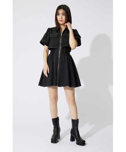 rienda（リエンダ）の「バストフレアミニワンピース 秋服（ワンピース・レディース・ライトブルー/ブラック/ベージュ系その他/ホワイト系その他・SMALL/MEDIUM）」の18枚目の写真