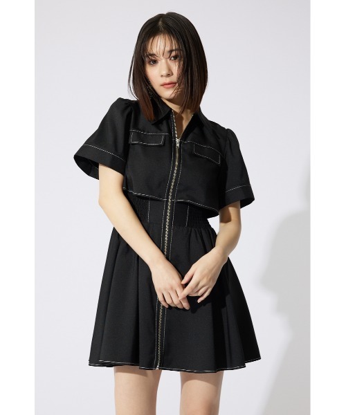 rienda（リエンダ）の「バストフレアミニワンピース 秋服（ワンピース・レディース・ライトブルー/ブラック/ベージュ系その他/ホワイト系その他・SMALL/MEDIUM）」の19枚目の写真