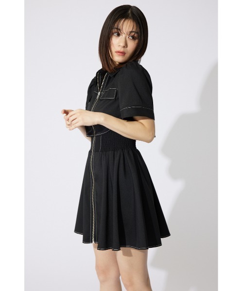 新品riendaバストフレアミニワンピース rienda｜【岡崎紗絵さん着用アイテム】バストフレアミニ