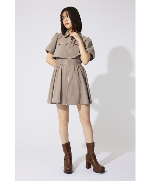バストフレアミニワンピース 秋服（ワンピース）｜rienda