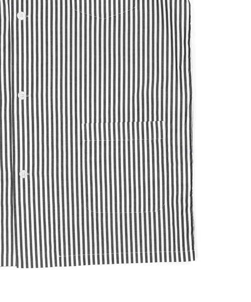 The DUFFER of ST.GEORGE(ザダファーオブセントジョージ)の「JAMES FABRIC 3Q STRIPE SHIRT OUTER:ジェームスファブリック 7分袖 シャツアウター(シャツ/ブラウス・メンズ・グレー/ネイビー・MEDIUM/LARGE)」の13枚目の写真