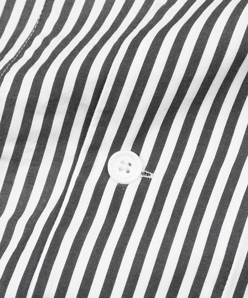 The DUFFER of ST.GEORGE(ザダファーオブセントジョージ)の「JAMES FABRIC 3Q STRIPE SHIRT OUTER:ジェームスファブリック 7分袖 シャツアウター(シャツ/ブラウス・メンズ・グレー/ネイビー・MEDIUM/LARGE)」の14枚目の写真