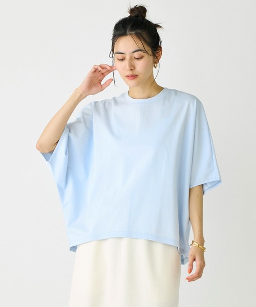 I.T.'S international(イッツインターナショナル)の「バックジップTシャツ(Tシャツ/カットソー・レディース・ブラック/サックスブルー/ブラウン系その他/オフホワイト・フリー)」の2枚目の写真