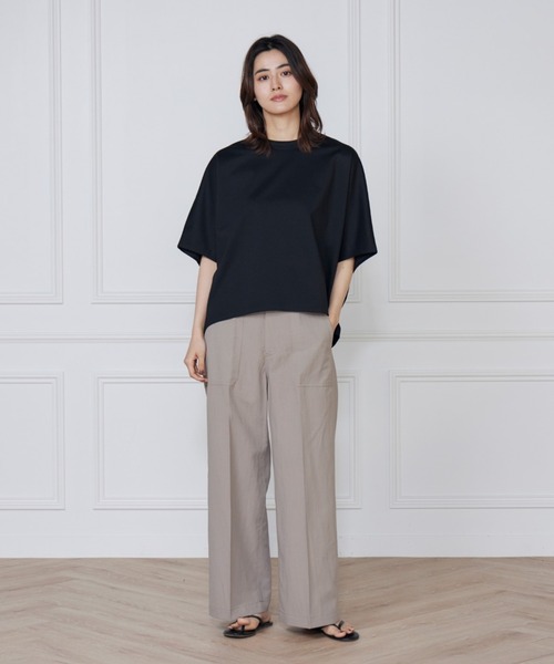 I.T.'S international(イッツインターナショナル)の「バックジップTシャツ(Tシャツ/カットソー・レディース・ブラック/サックスブルー/ブラウン系その他/オフホワイト・フリー)」の18枚目の写真