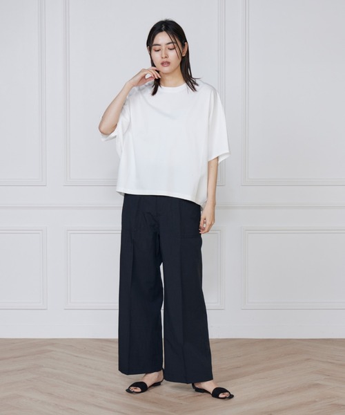 I.T.'S international(イッツインターナショナル)の「バックジップTシャツ(Tシャツ/カットソー・レディース・ブラック/サックスブルー/ブラウン系その他/オフホワイト・フリー)」の20枚目の写真