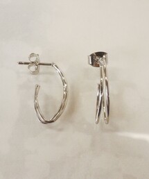 【金属アレルギー対応】ダブルラインカーブピアス