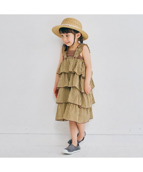 p.premier(ピードットプルミエ)の「シンプルリブキャミトップス(タンクトップ・キッズ・アイボリー/ネイビー/イエロー/ブラウン/グリーン/レッド・80/90/100/110/120/130/140)」の7枚目の写真