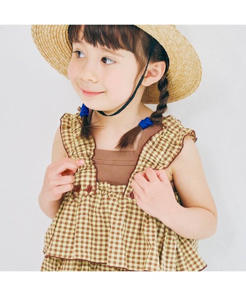 p.premier(ピードットプルミエ)の「シンプルリブキャミトップス(タンクトップ・キッズ・アイボリー/ネイビー/イエロー/ブラウン/グリーン/レッド・80/90/100/110/120/130/140)」の9枚目の写真