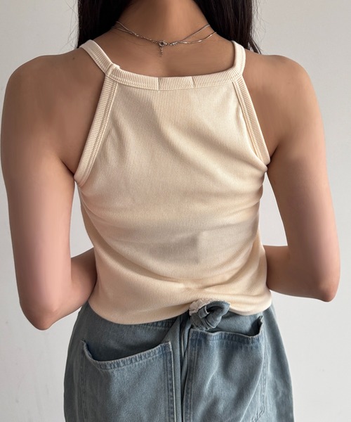 apres jour mignon(アプレジュールミニョン)の「アメスリホルター【ZOZOTOWN限定アイテム】(タンクトップ・レディース・ブラック/ナチュラル/アイボリー・フリー/X-LARGE)」の15枚目の写真