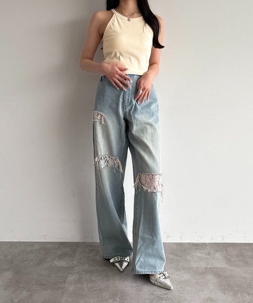 apres jour mignon(アプレジュールミニョン)の「アメスリホルター【ZOZOTOWN限定アイテム】(タンクトップ・レディース・ブラック/ナチュラル/アイボリー・フリー/X-LARGE)」の4枚目の写真