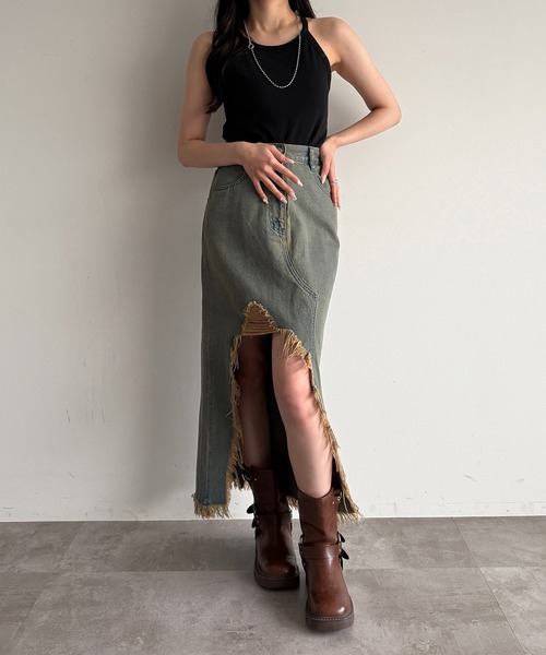 apres jour mignon(アプレジュールミニョン)の「アメスリホルター【ZOZOTOWN限定アイテム】(タンクトップ・レディース・ブラック/ナチュラル/アイボリー・フリー/X-LARGE)」の9枚目の写真