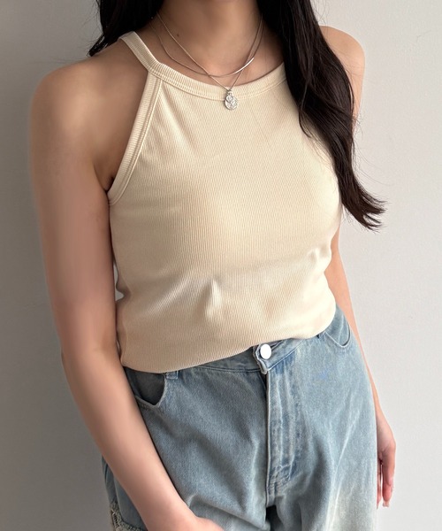 apres jour mignon(アプレジュールミニョン)の「アメスリホルター【ZOZOTOWN限定アイテム】(タンクトップ・レディース・ブラック/ナチュラル/アイボリー・フリー/X-LARGE)」の18枚目の写真