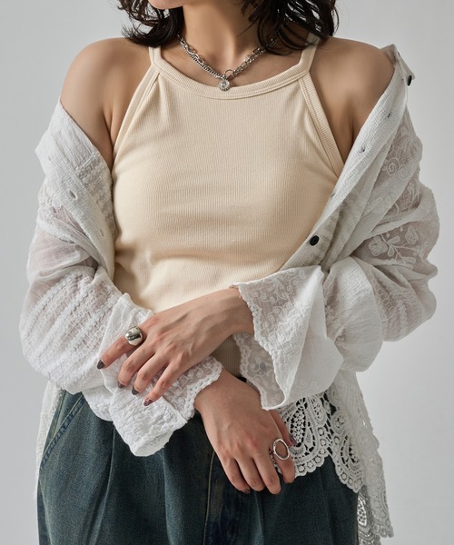 apres jour mignon(アプレジュールミニョン)の「アメスリホルター【ZOZOTOWN限定アイテム】(タンクトップ・レディース・ブラック/ナチュラル/アイボリー・フリー/X-LARGE)」の16枚目の写真