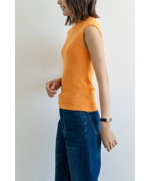 M.deux(エムドゥ)の「【夏の主役トップス】〈フレンチスリーブサマーニット〉(ニット/セーター・レディース・ネイビー/オレンジ/グリーン/ピンク・MEDIUM)」の14枚目の写真